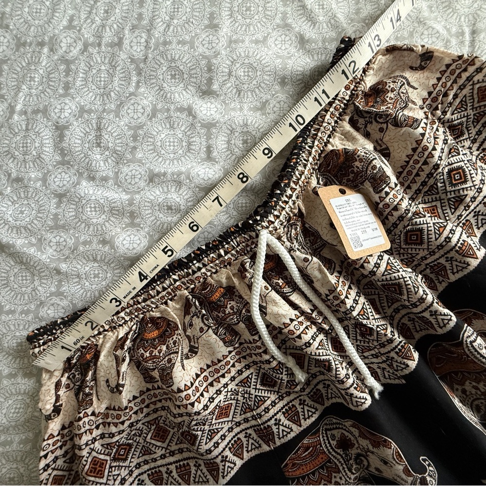 Thai Elephant Print Boho Pants – Size 2XL New with Tags - Picture 6 of 8